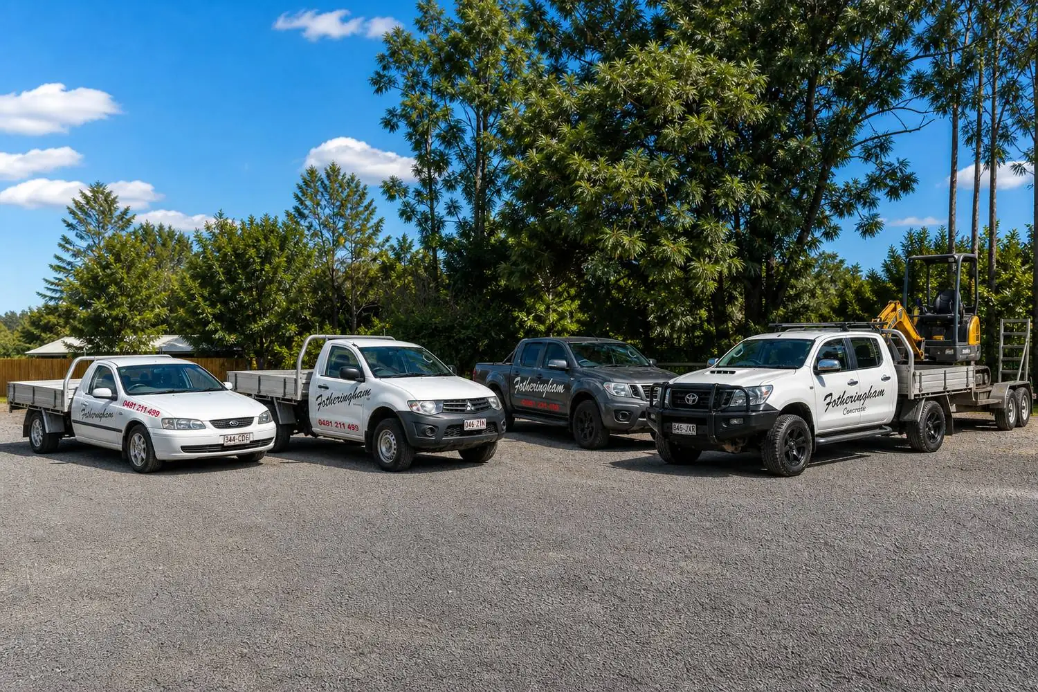 The Fotheringham Concrete work fleet